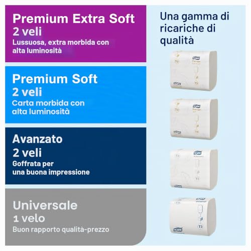 Tork Elevation 556008 dispenser carta igienica nero intercalata
