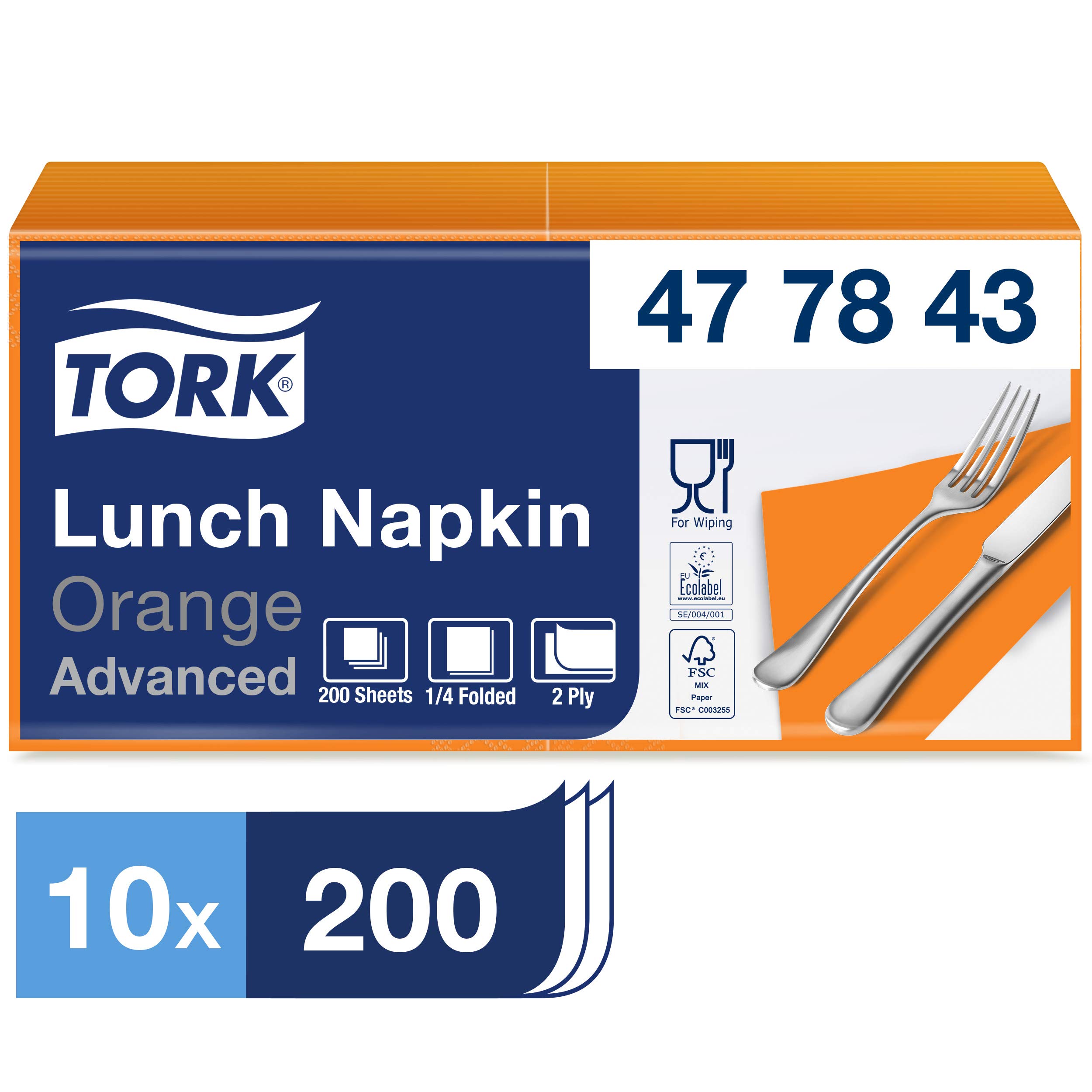 Tork Lunch Advanced Tovaglioli Carta Arancioni 2000 Pz