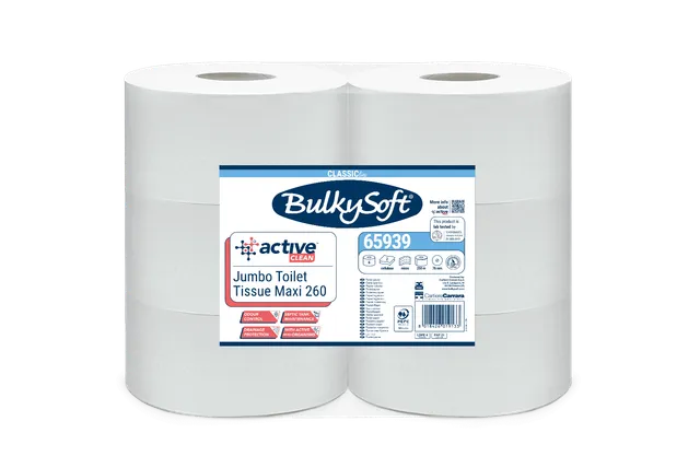 Bulkysoft Classic Maxi 260 Active Clean carta igienica jumbo