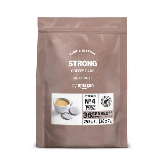 by Amazon Strong Cialde Caffè Arabica Senseo 36 Pezzi tostatura scura