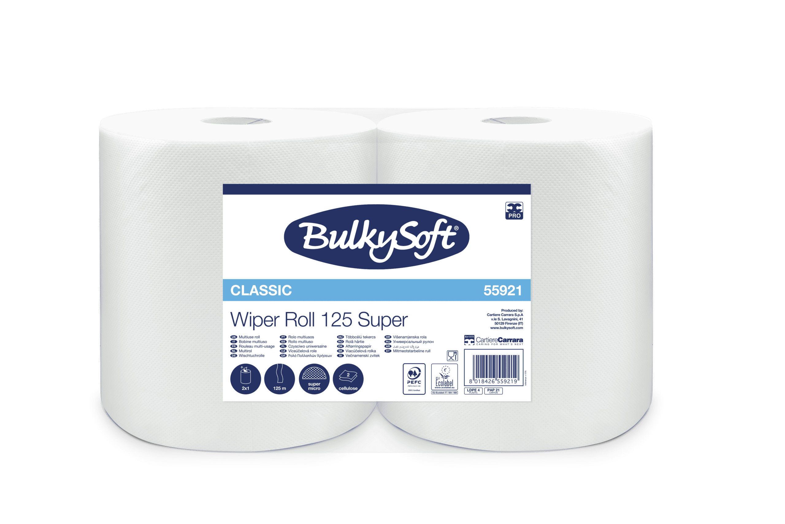 Bulkysoft Classic Wiper Roll 125 Super rotolo multiuso