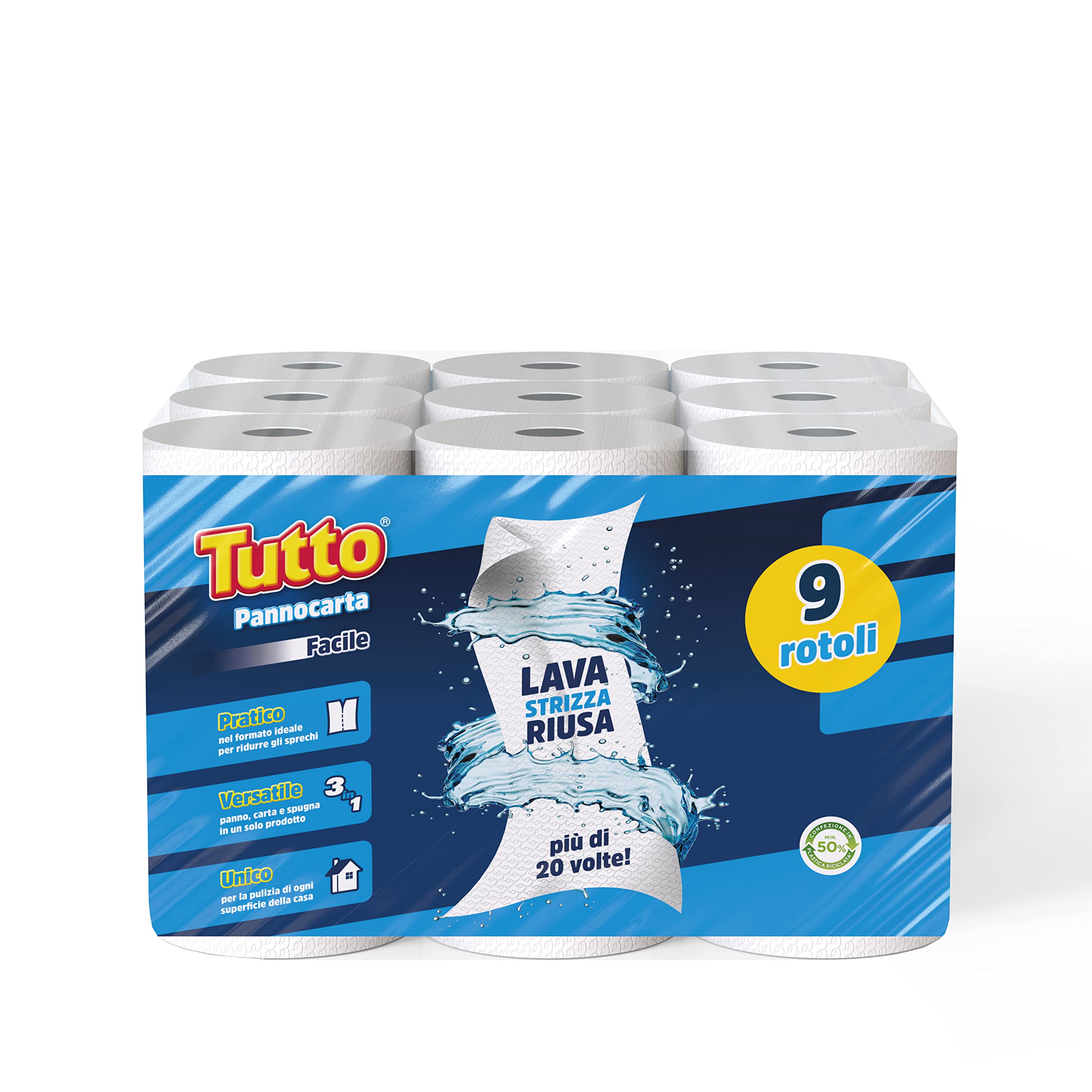 Tutto Pannocarta 3 in 1 carta multiuso 20 rotoli assorbente