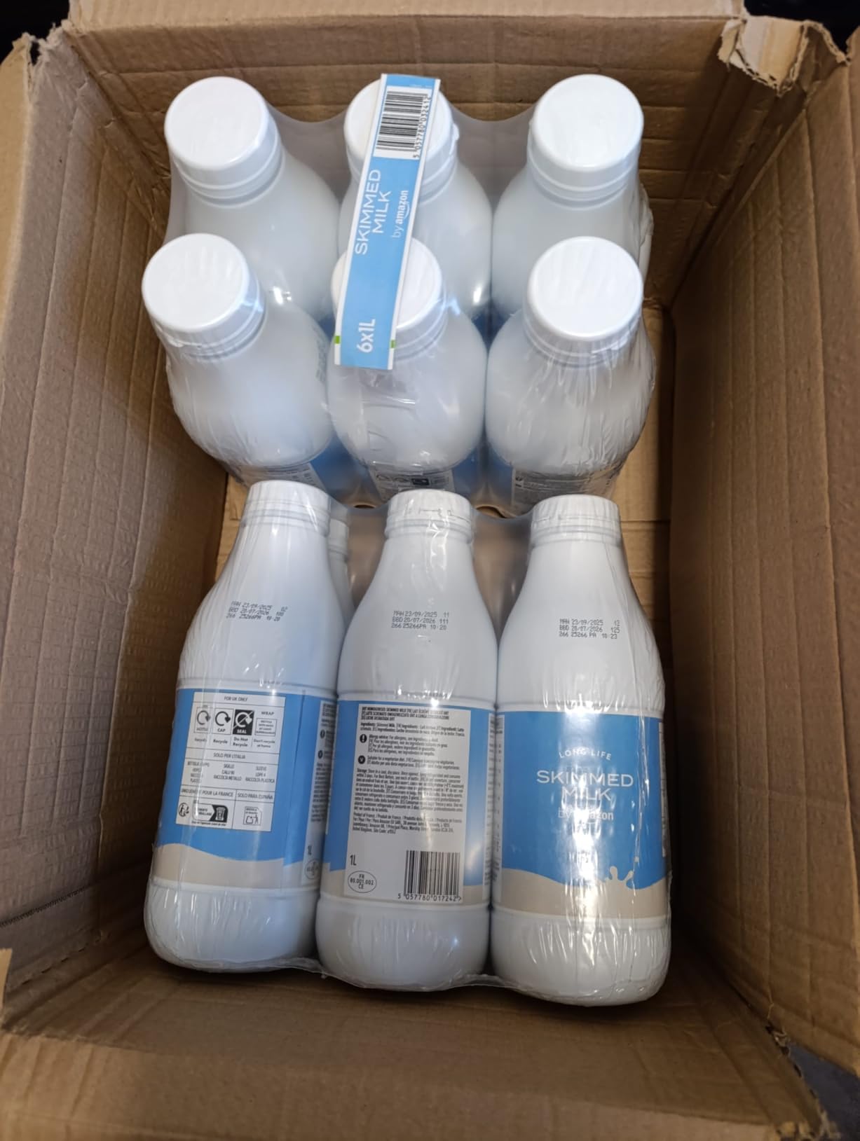by Amazon latte scremato UHT 6x1L lunga conservazione
