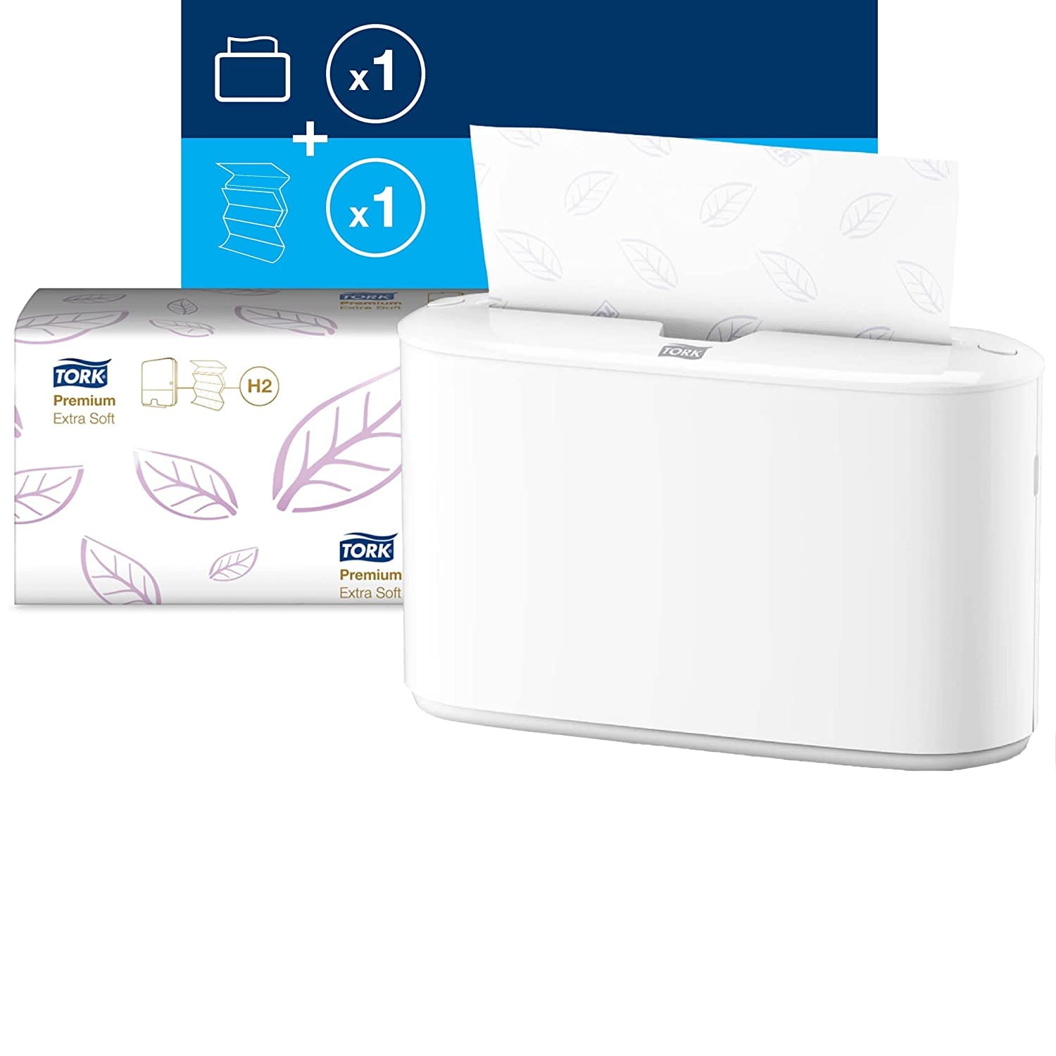 Tork H2 Dispenser Asciugamani + Ricarica 7x100 Extra Soft
