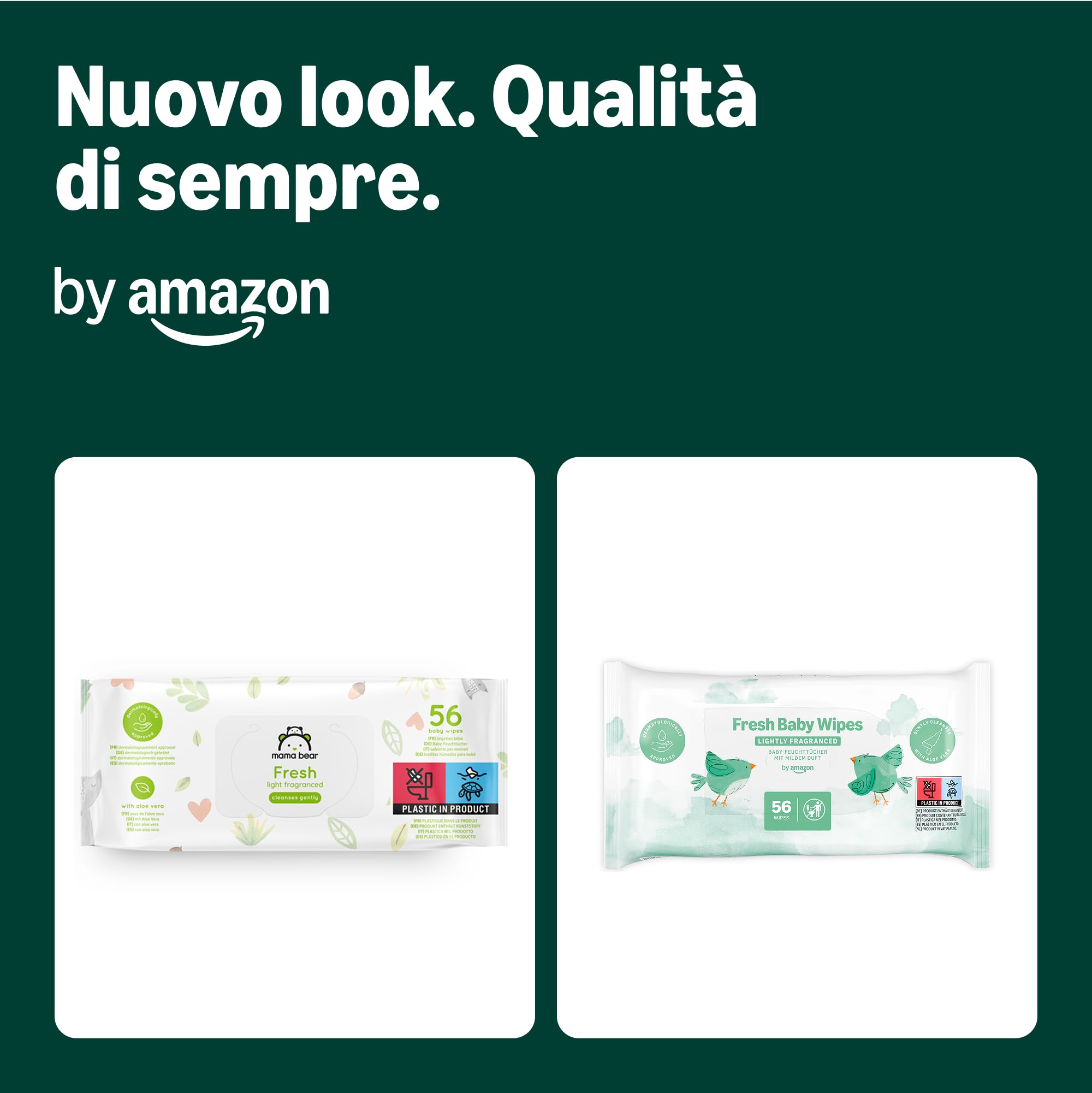 by Amazon Salviettine Umidificate Ultra Sensitive 18x56 Pezzi