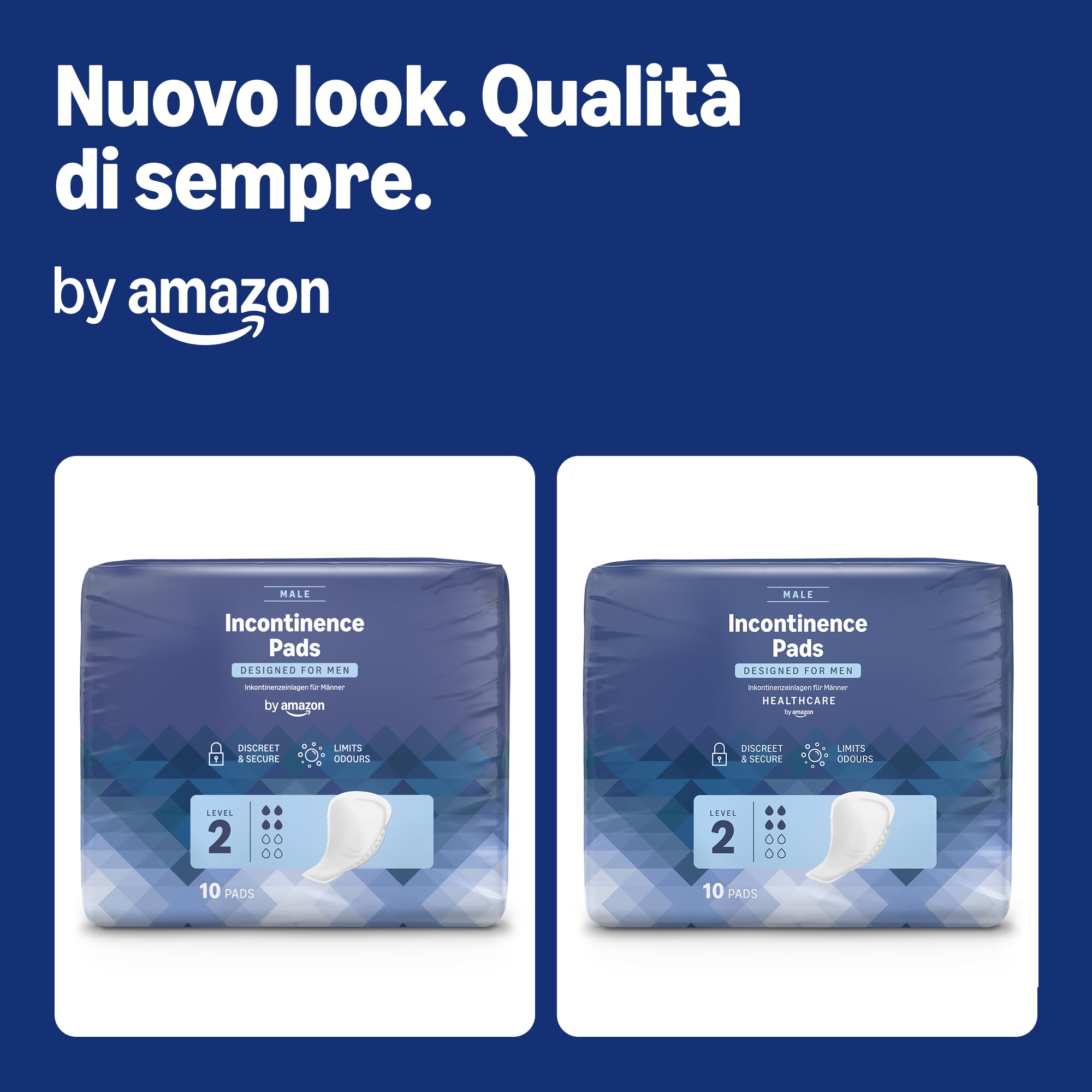 by Amazon assorbenti uomo assorbenza media 60 pezzi bianchi