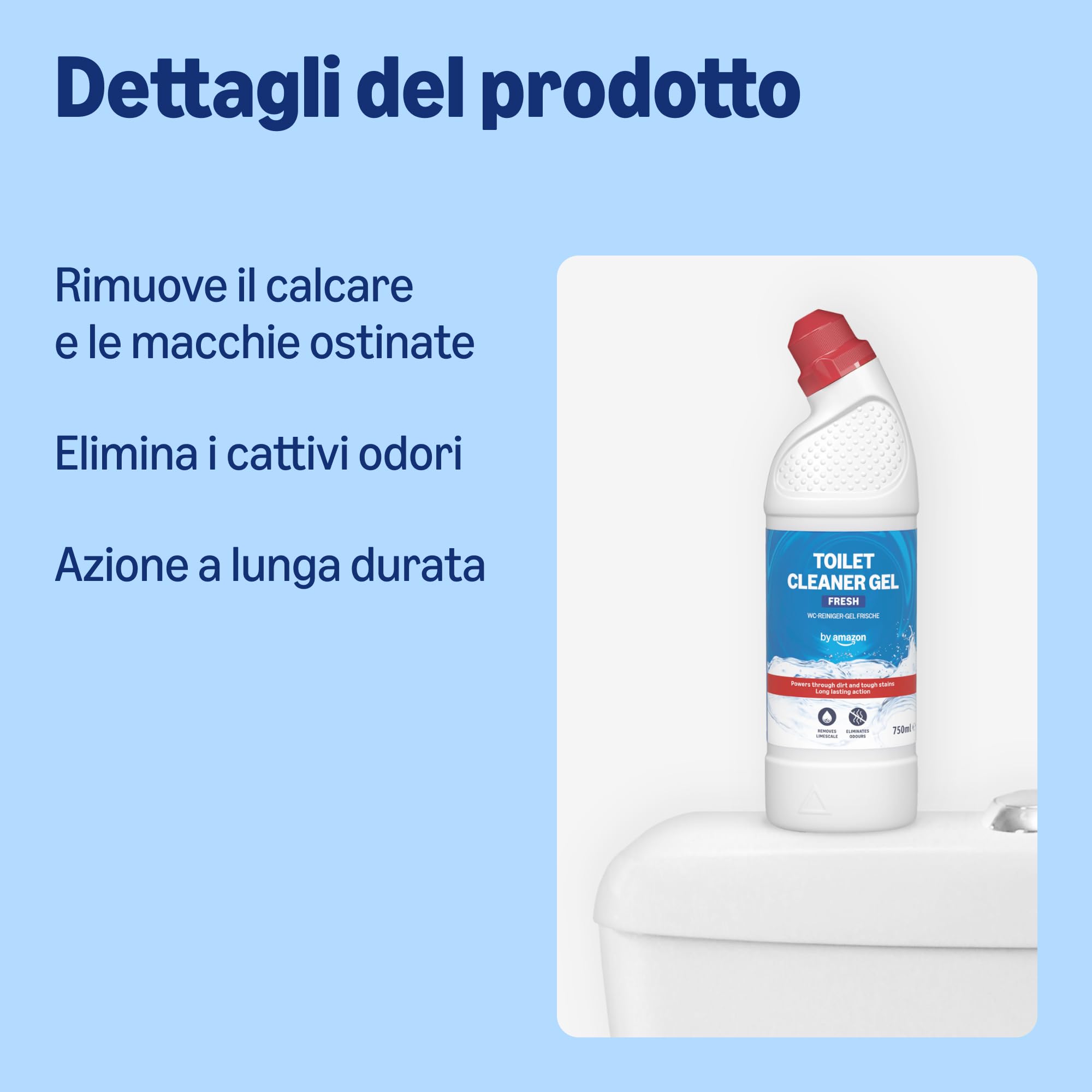 by Amazon Detergente WC gel blu fresco 750 ml