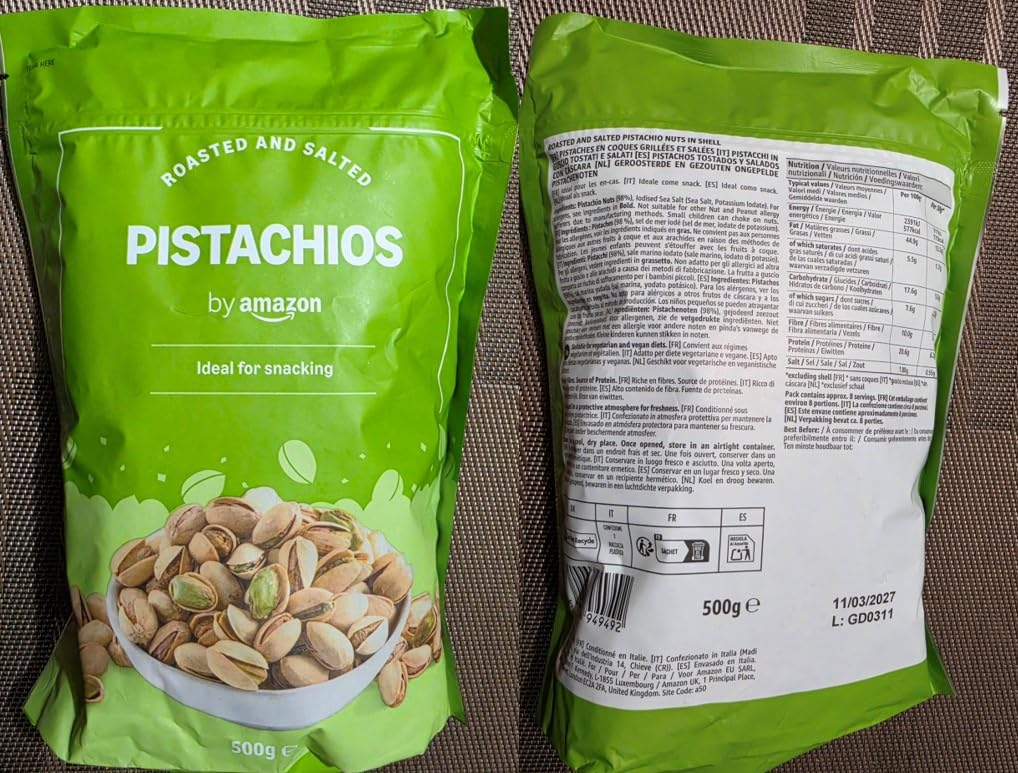 by Amazon Pistacchi Tostati Salati 200 g in Guscio