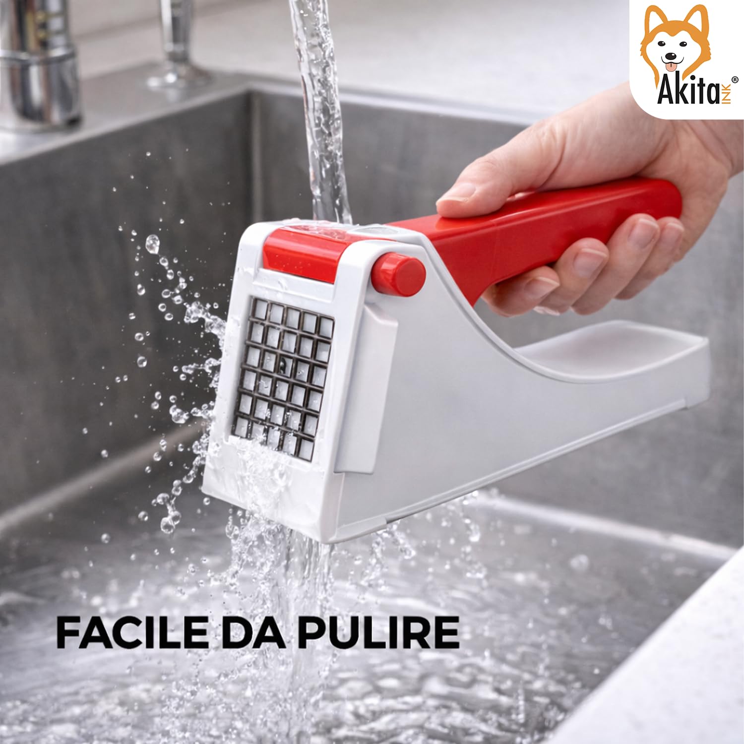 Akitaink Stilo tagliapatate manuale acciaio inox taglio sottile