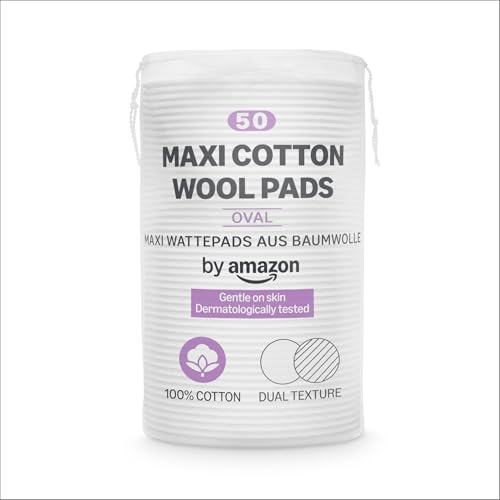 by Amazon Dischetti Cotone Ovali Maxi 50 pz doppia texture