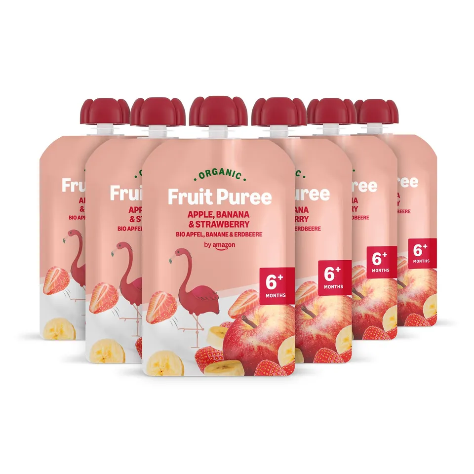 by Amazon purea mela banana fragola bio 6x90g bimbi