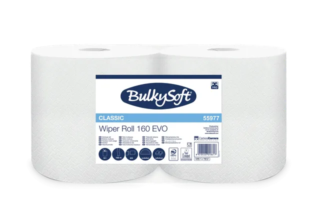 Bulkysoft Classic Wiper Roll 160 Evo bobina carta 2 veli