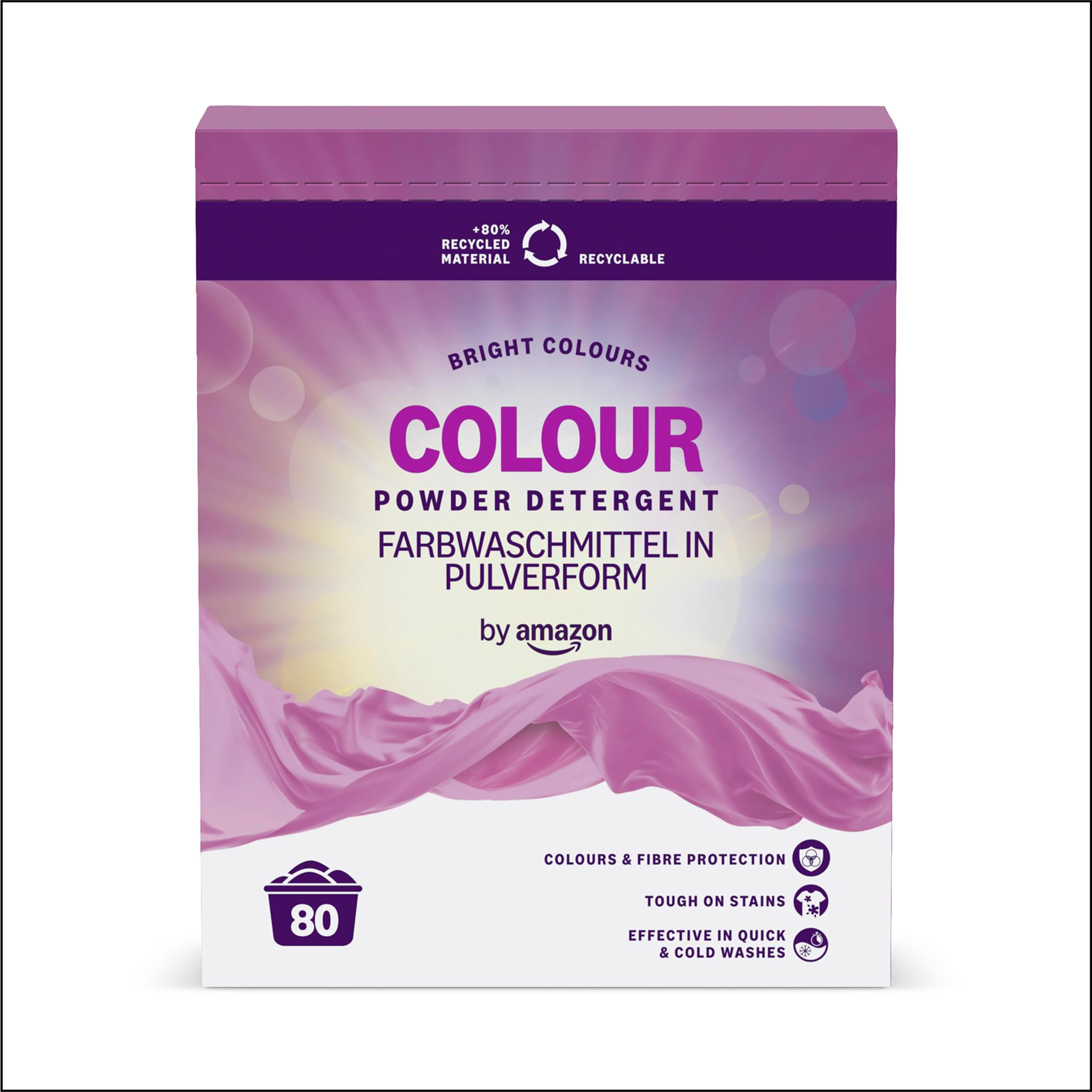 by Amazon detersivo polvere colorati 4,8 kg 80 lavaggi