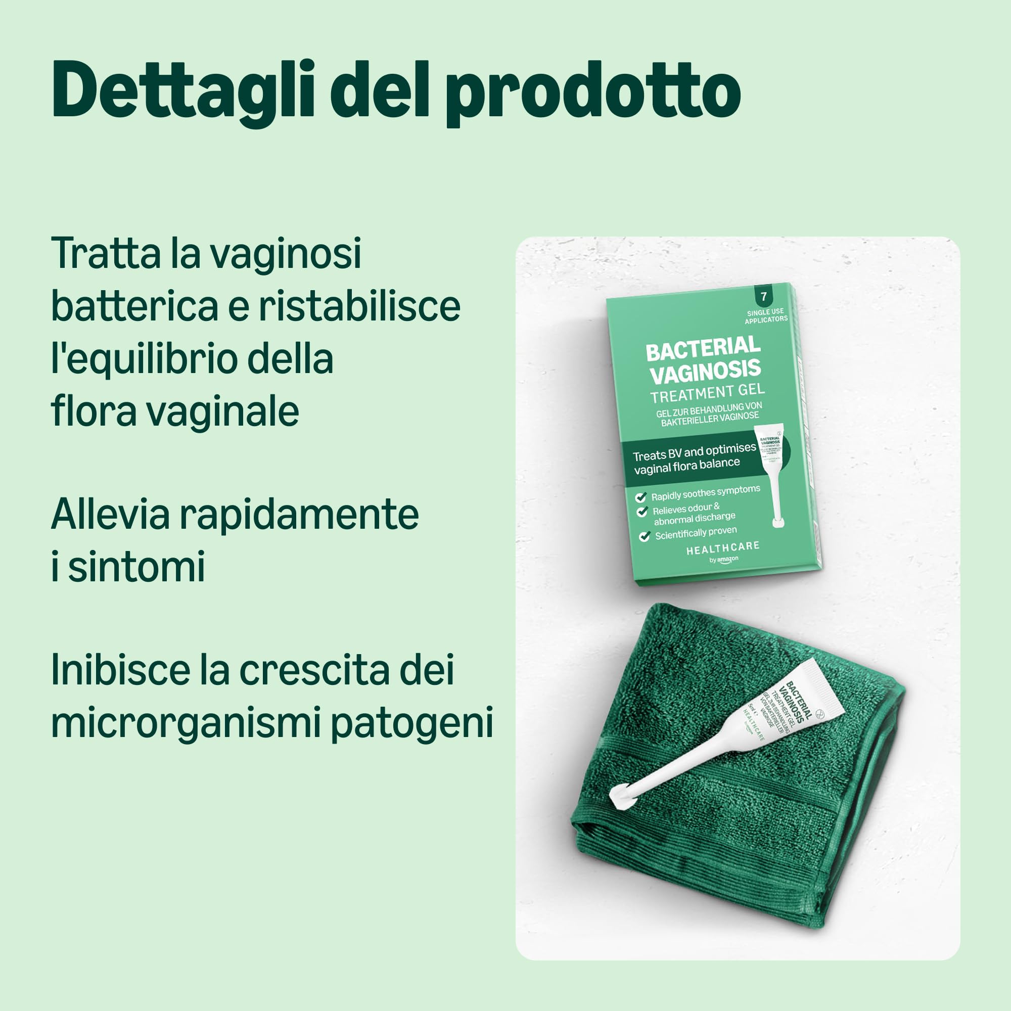 Healthcare by Amazon Gel Vaginosi Batterica 7x5 ml 7 Giorni