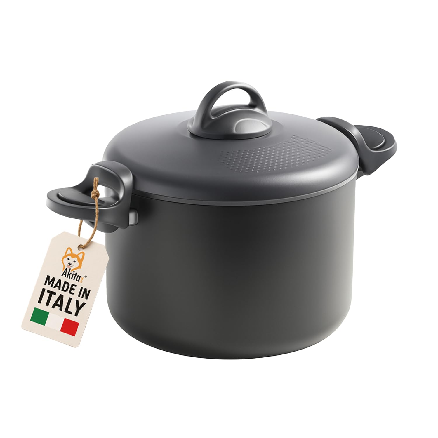 Akitaink Scolì pentola 22 cm 5L con scolapasta antiaderente