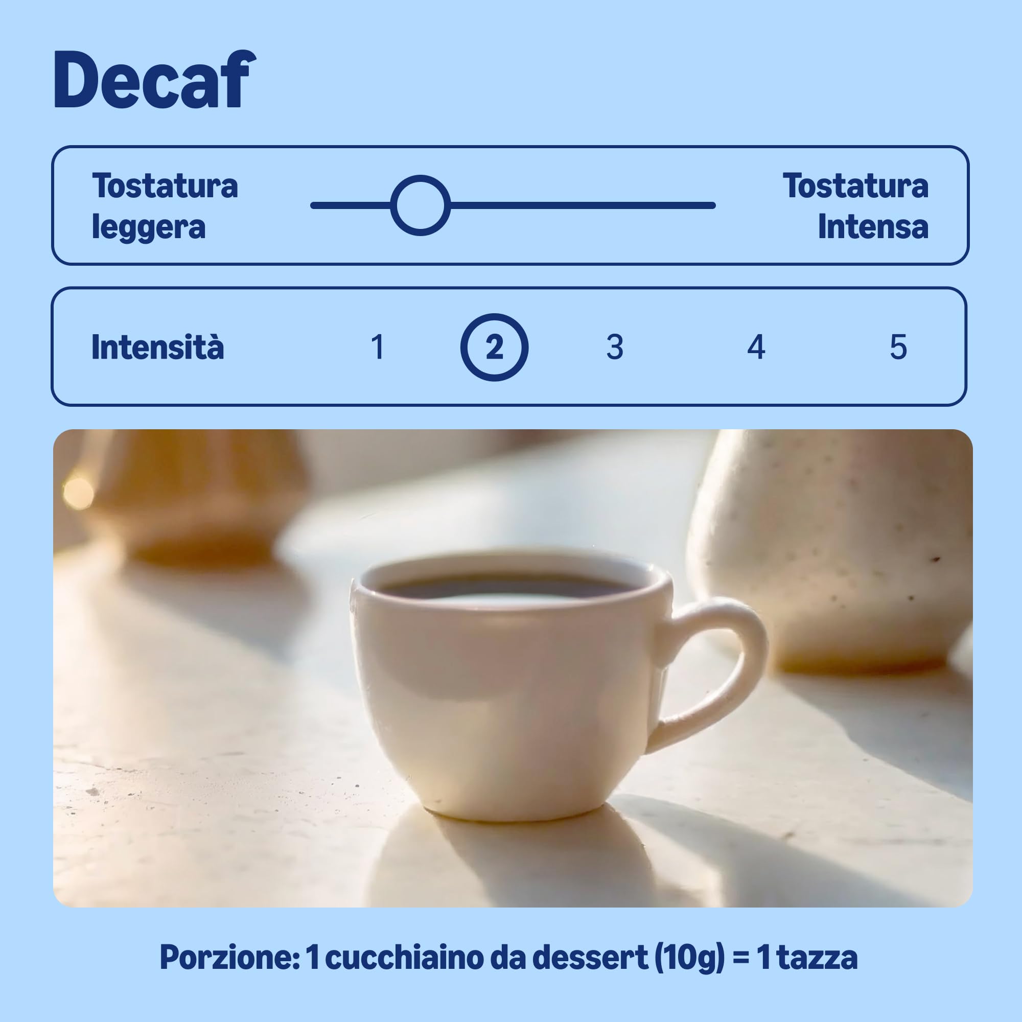 by Amazon Decaffeinato caffe macinato 1 kg 4x250 g moka