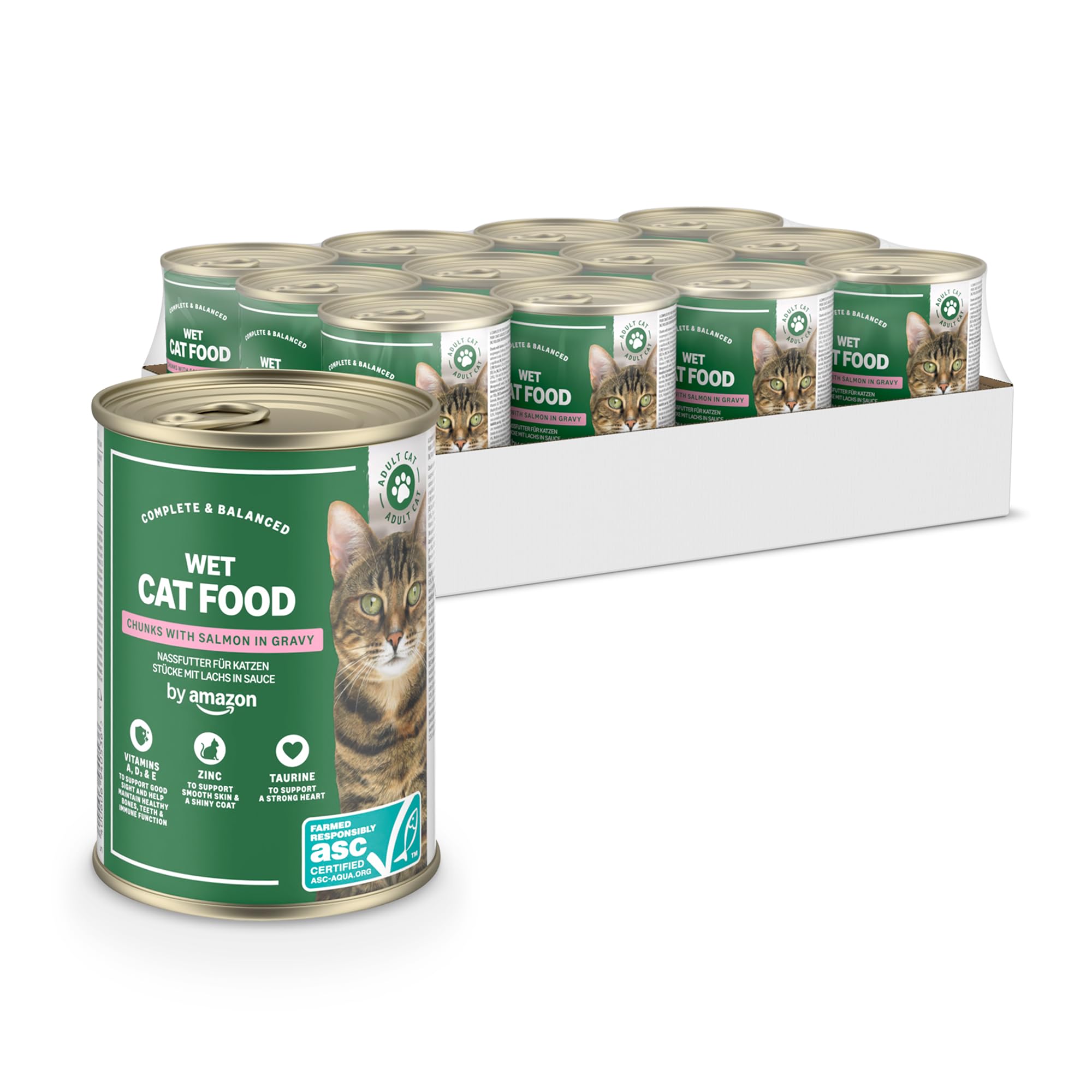 by Amazon Cibo Umido Gatti Bocconcini Salmone 12x415g