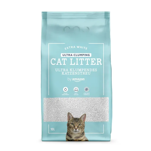by Amazon Ultra lettiera gatto agglomerante bianca 10 L