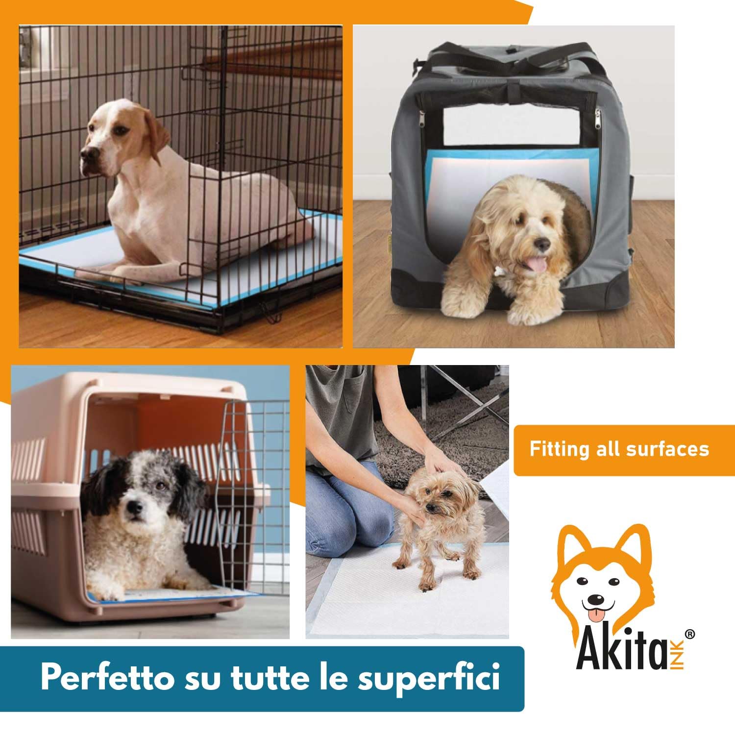 Akitaink traverse assorbenti 60x60 cm 120 pz antiodore