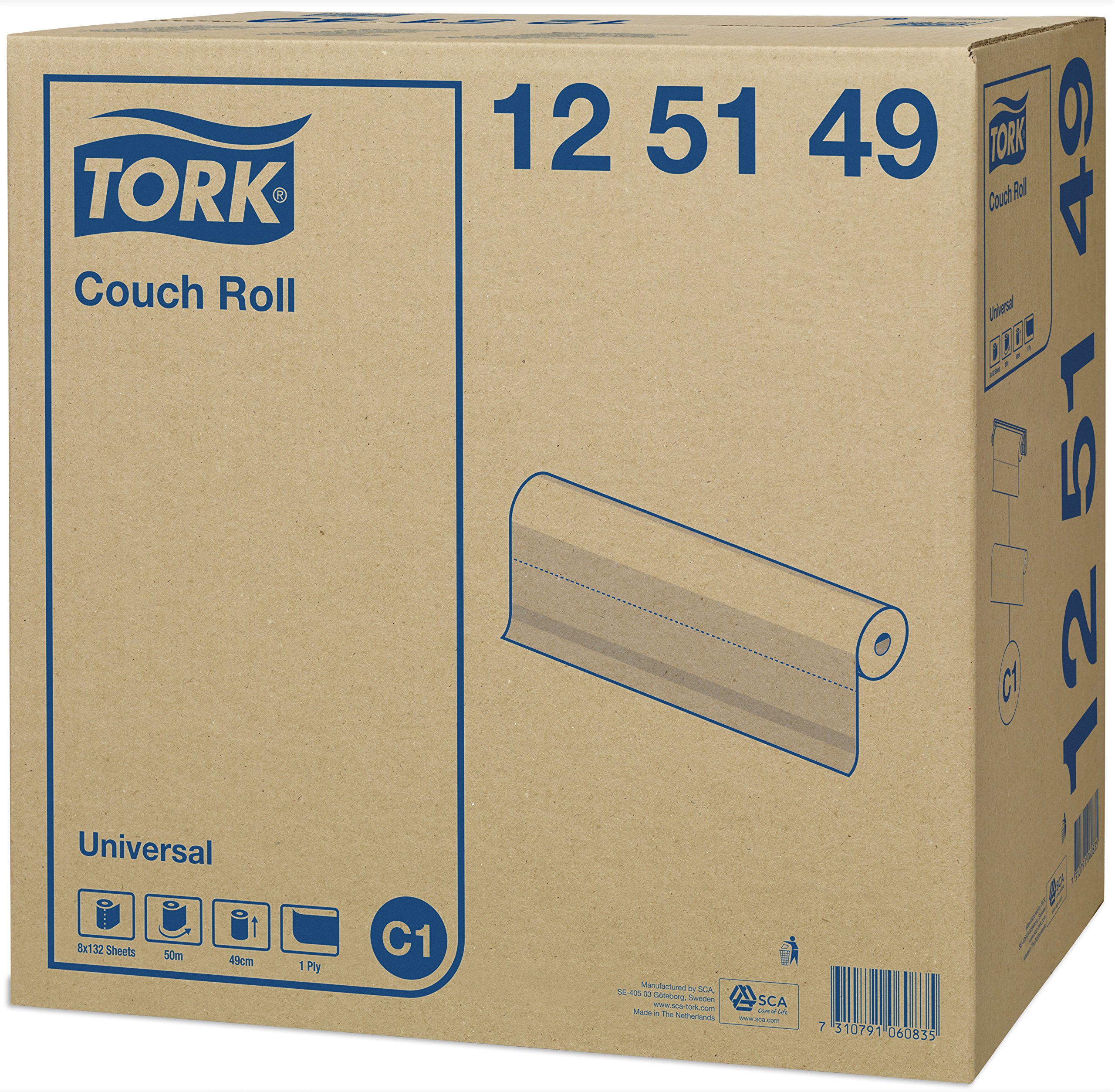 Tork Universal 125149 rotolo coprilettino 8x50 m monovelo