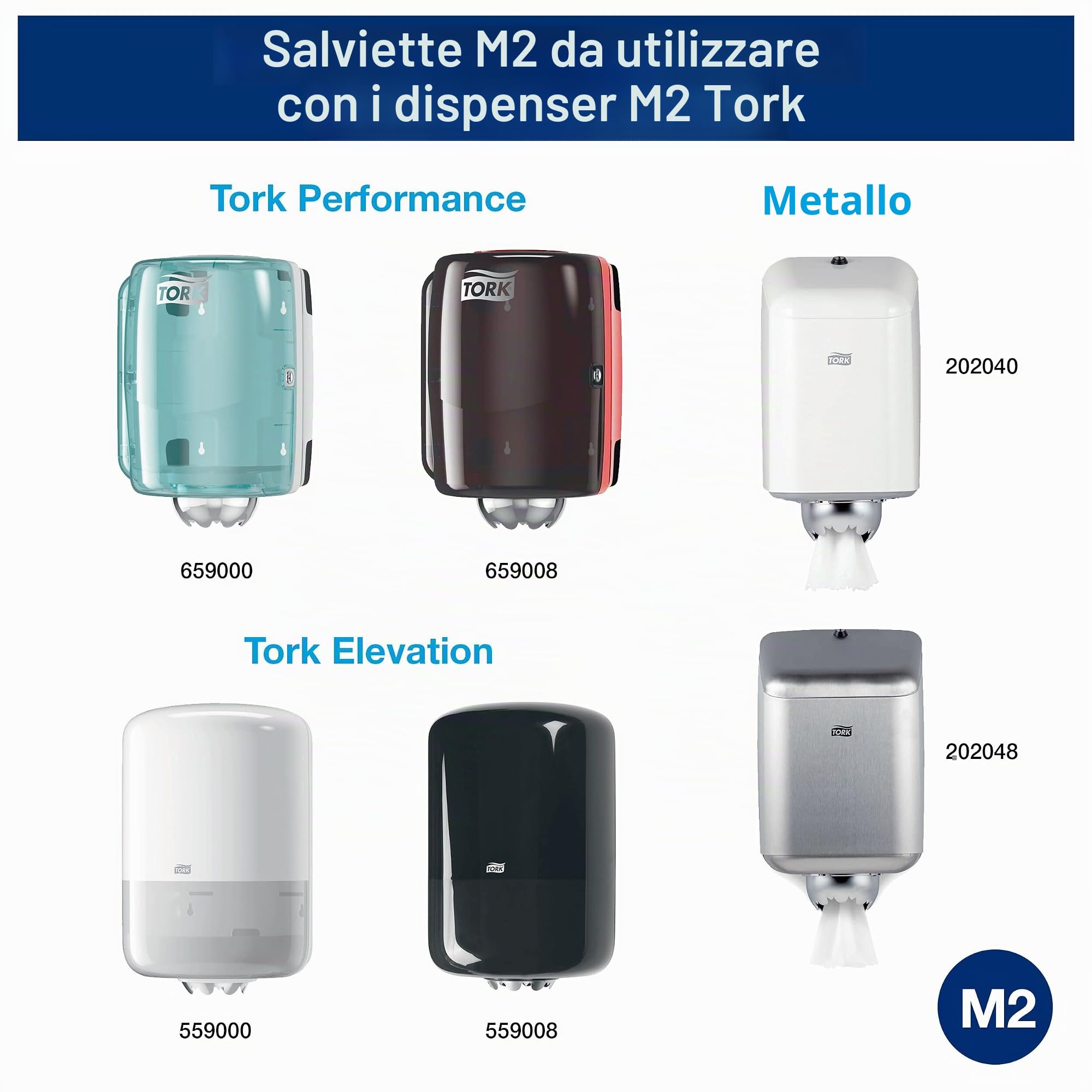 Tork Advanced 128107 carta asciugatura 6 rotoli 2 veli blu