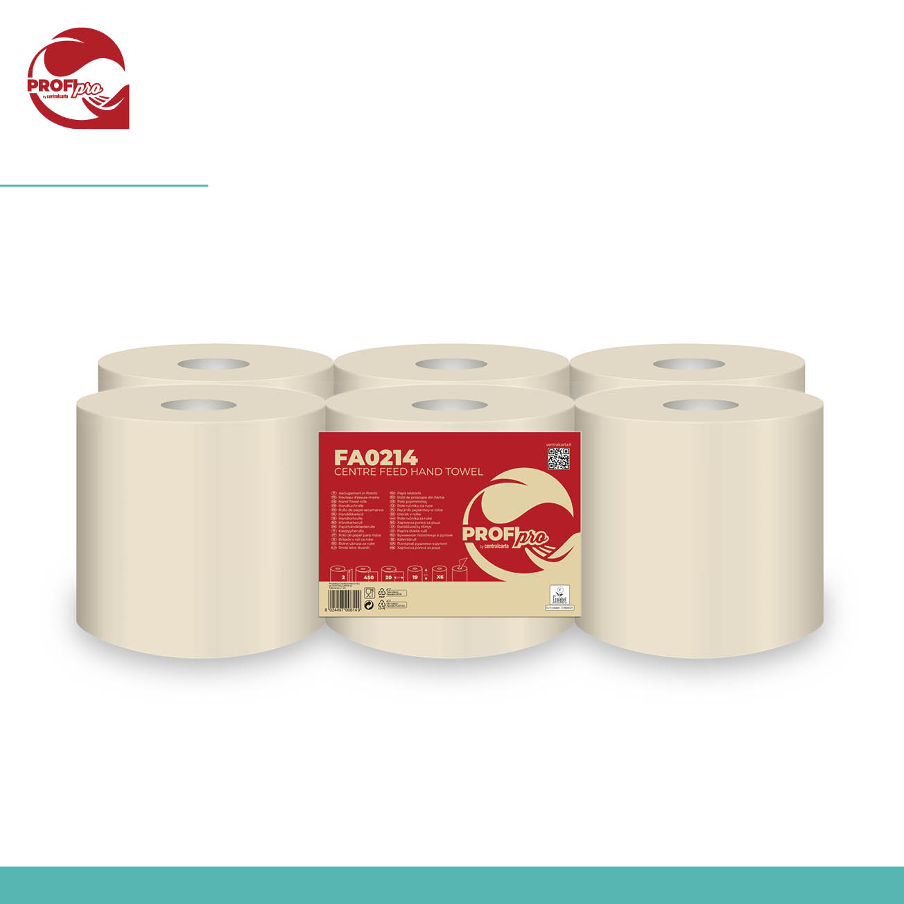 Centralcarta Profipro 450 asciugamano interno 2 veli