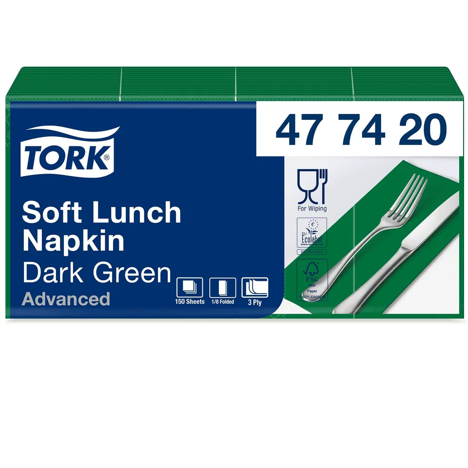 Tork Lunch Soft 477420 tovaglioli verde scuro 1500 pz 3 veli