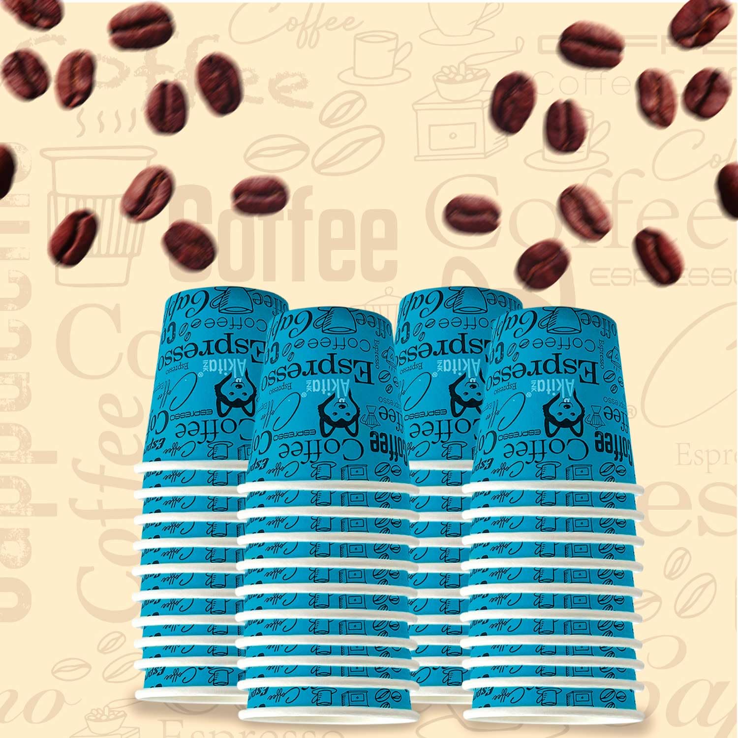 Akitaink Bicchierini Caffè Carta 75 ml 1000 Pezzi Monouso