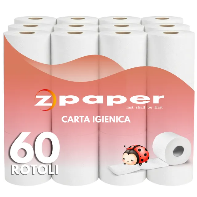 Zpaper C200 carta igienica pura cellulosa 60 rotoli