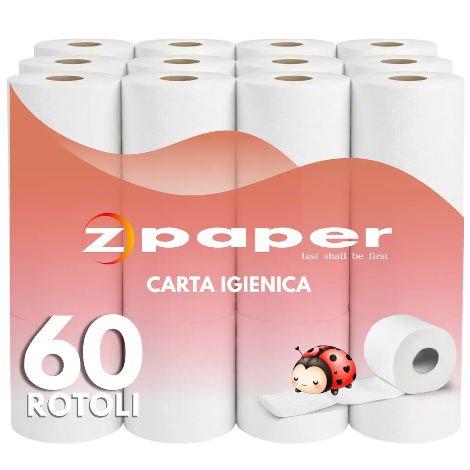Zpaper C200 carta igienica pura cellulosa 60 rotoli