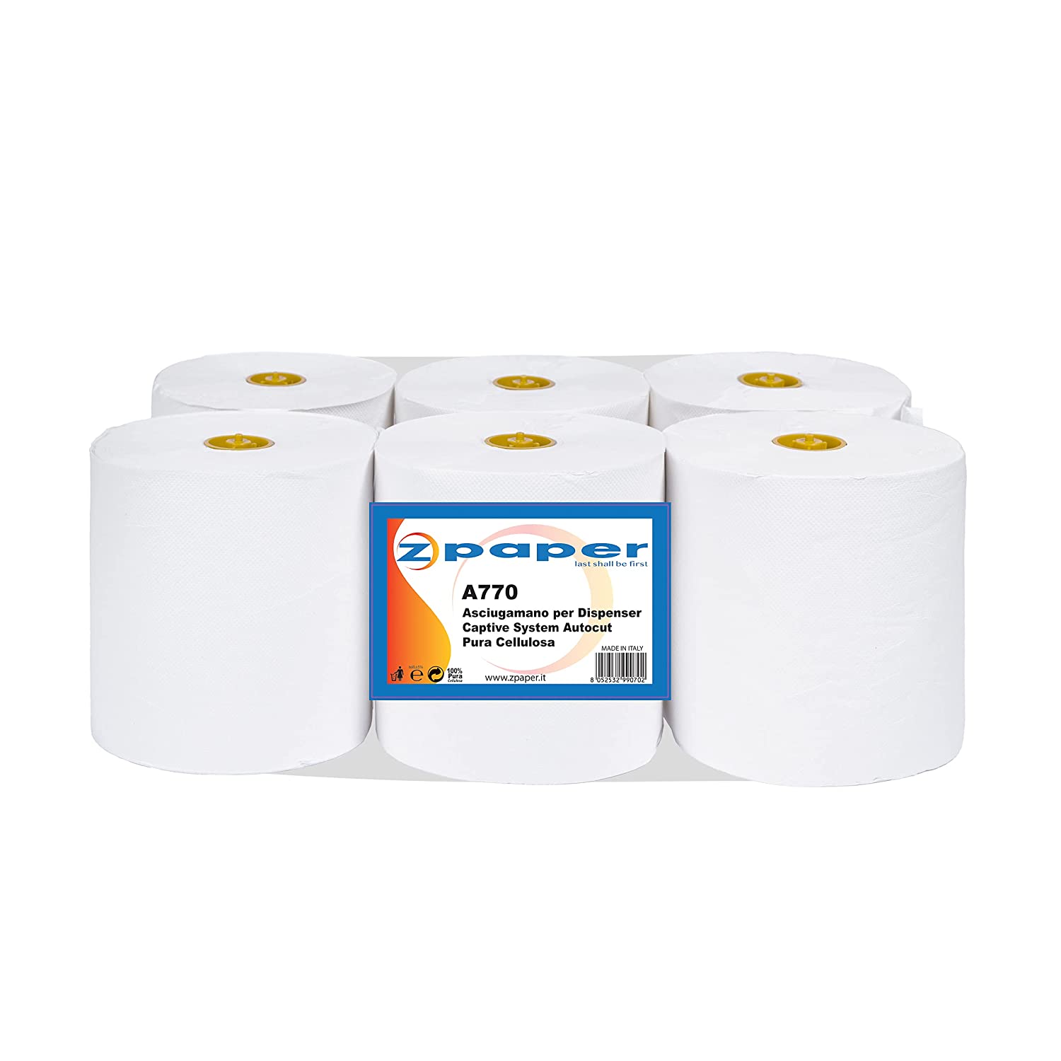 Zpaper A770 rotoli asciugamani 6 rotoli 140 metri