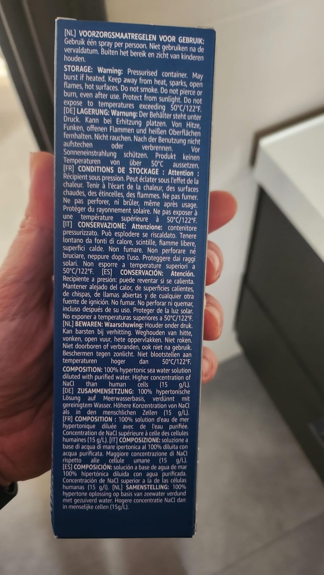 Amazon Basic Care spray nasale 100 ml soluzione ipertonica acqua di mare