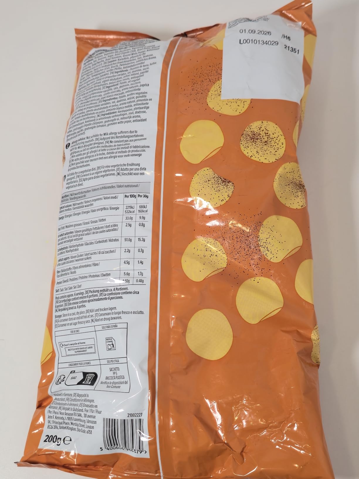 by Amazon patatine paprika 200g croccanti vegetariane