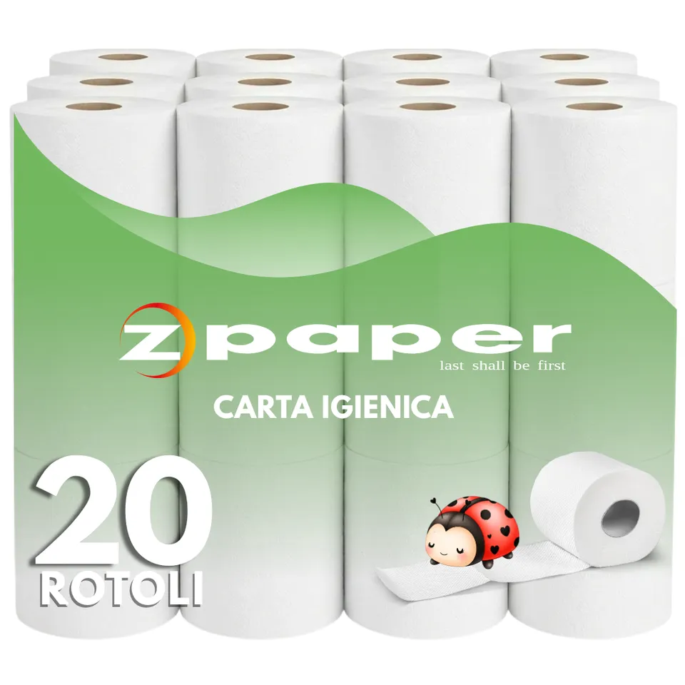Zpaper C200 carta igienica 20 rotoli 2 veli pura cellulosa