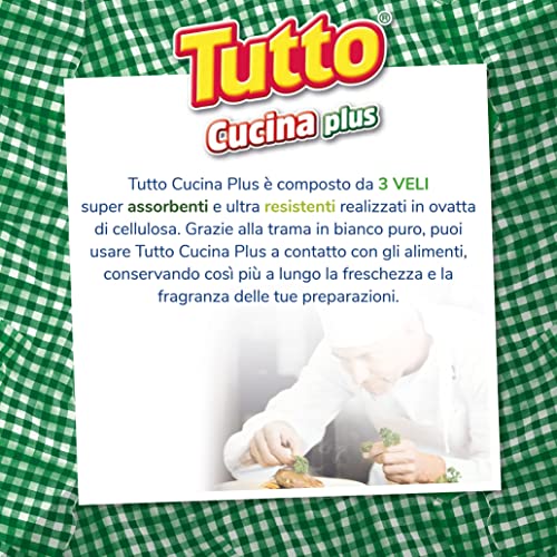 Tutto Cucina Plus carta cucina 3 veli 30 rotoli x 75 strappi assorbente