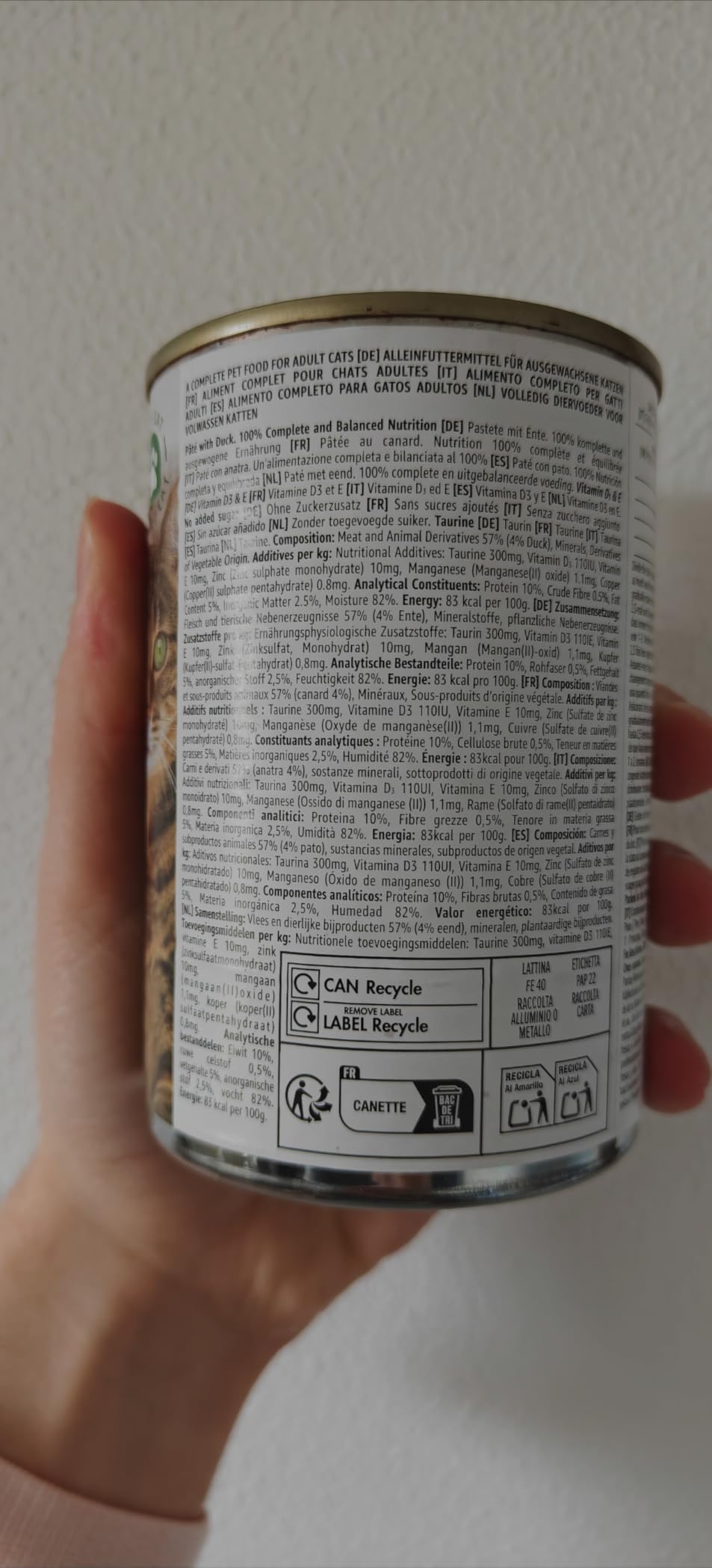 by Amazon Cibo Umido Gatto Paté Anatra 12x400g Senza Cereali