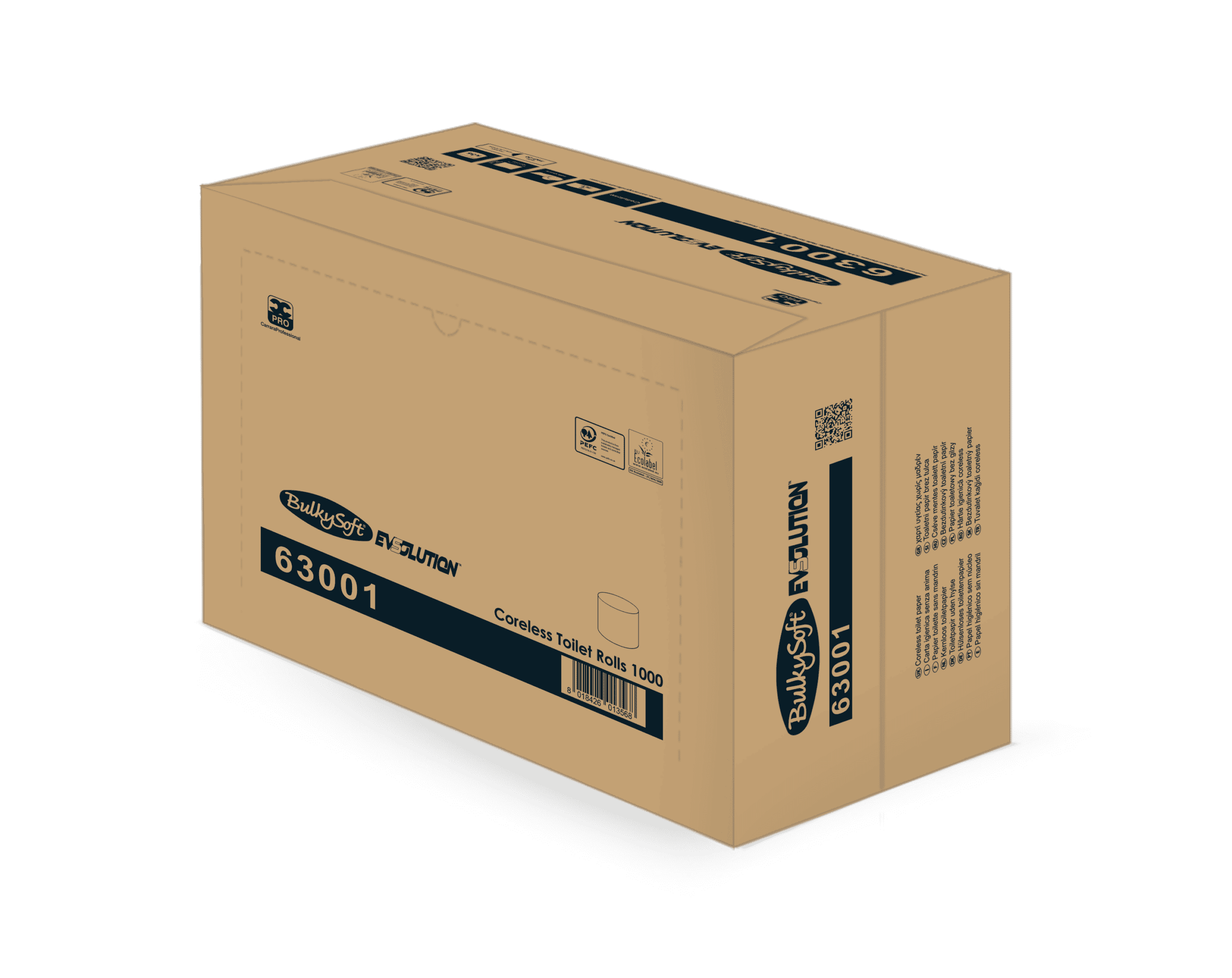 Bulkysoft Evsolution Coreless 1000 carta igienica senza anima