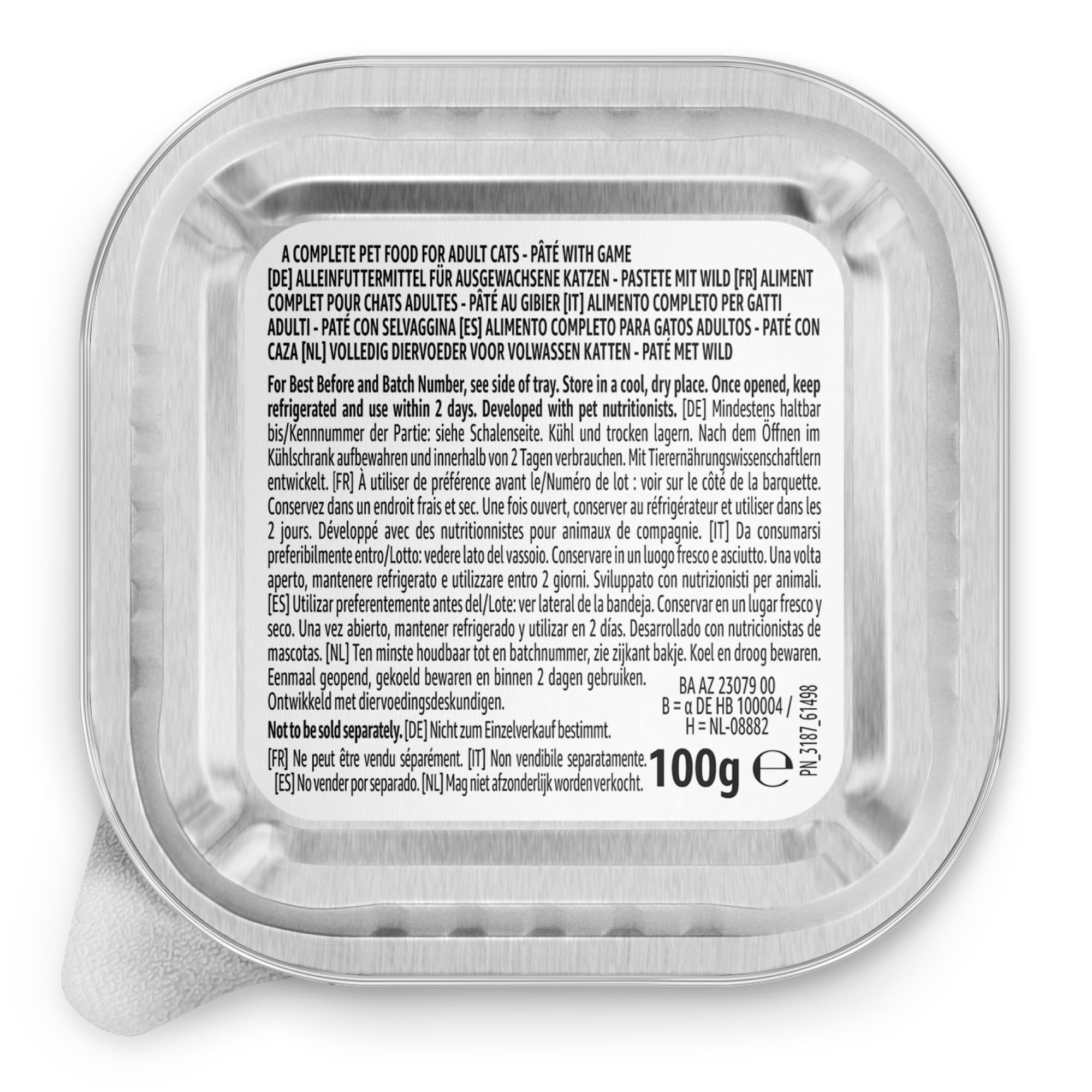by Amazon Paté di Selvaggina Cibo per Gatti 100 g x16