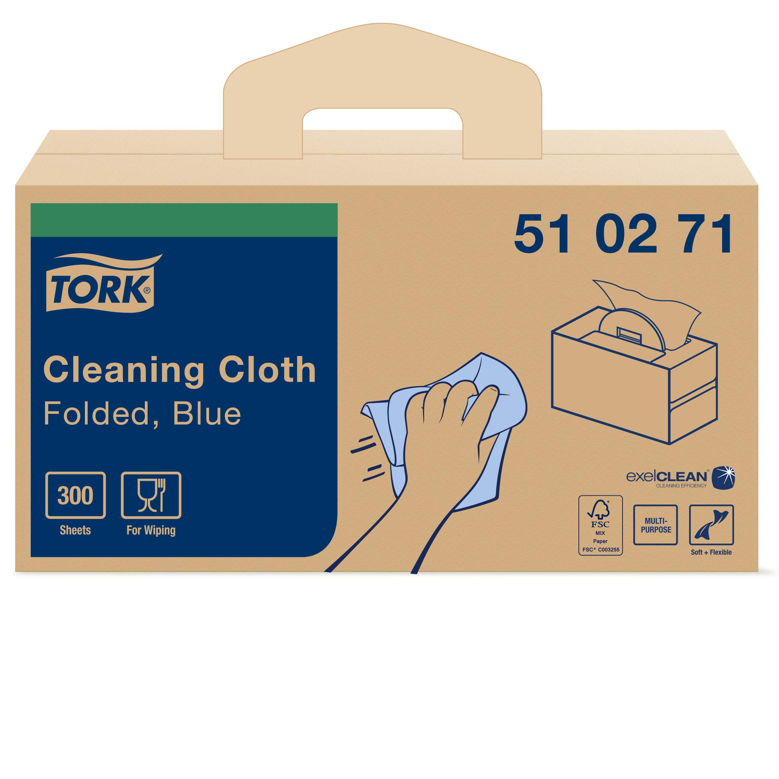 Tork 510271 Panno Pulizia Premium Blu 300 Panni