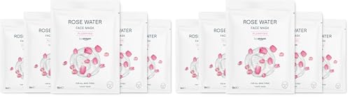 by Amazon Maschera Viso Acqua di Rose 10 Pezzi 18 ml