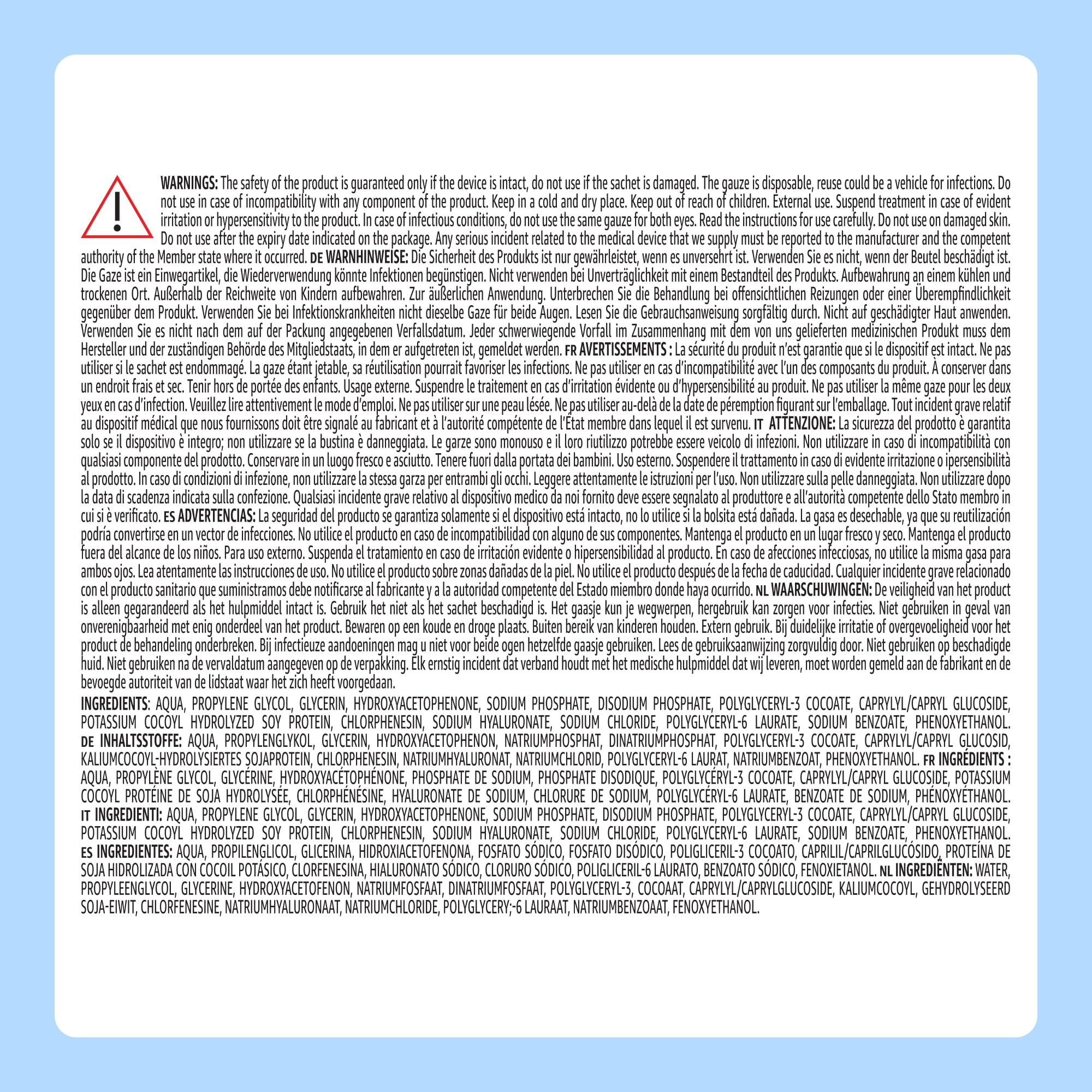 Healthcare by Amazon salviettine palpebre 60 pezzi inodori