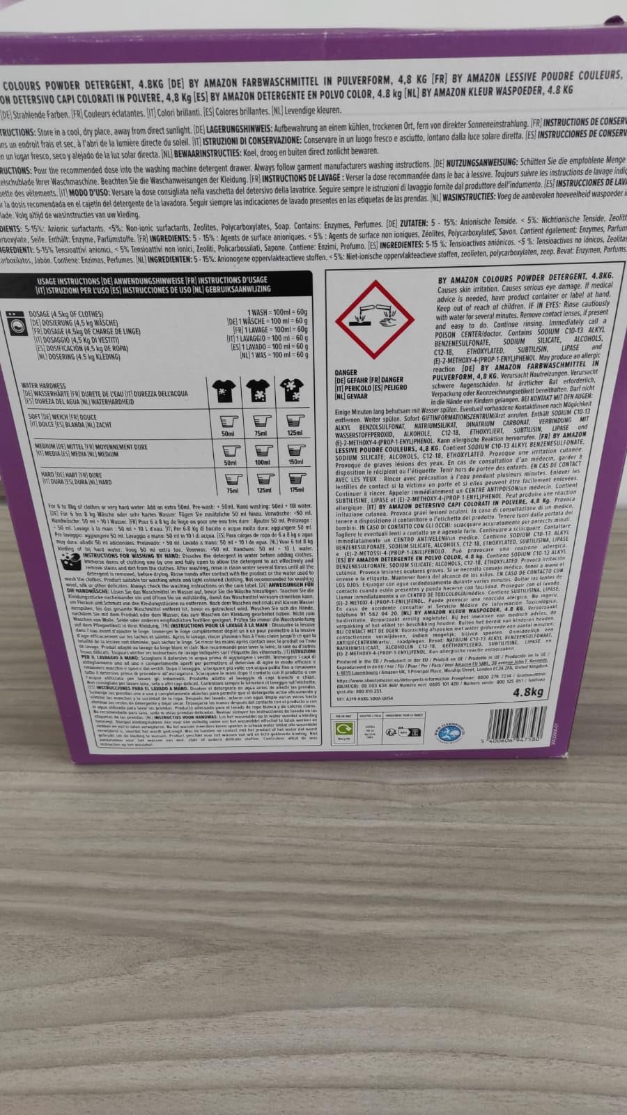 by Amazon detersivo polvere colorati 4,8 kg 80 lavaggi