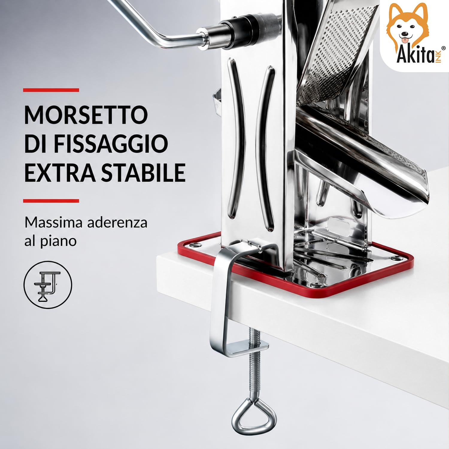 Akitaink Spremipomodoro Manuale Inox con Morsetto