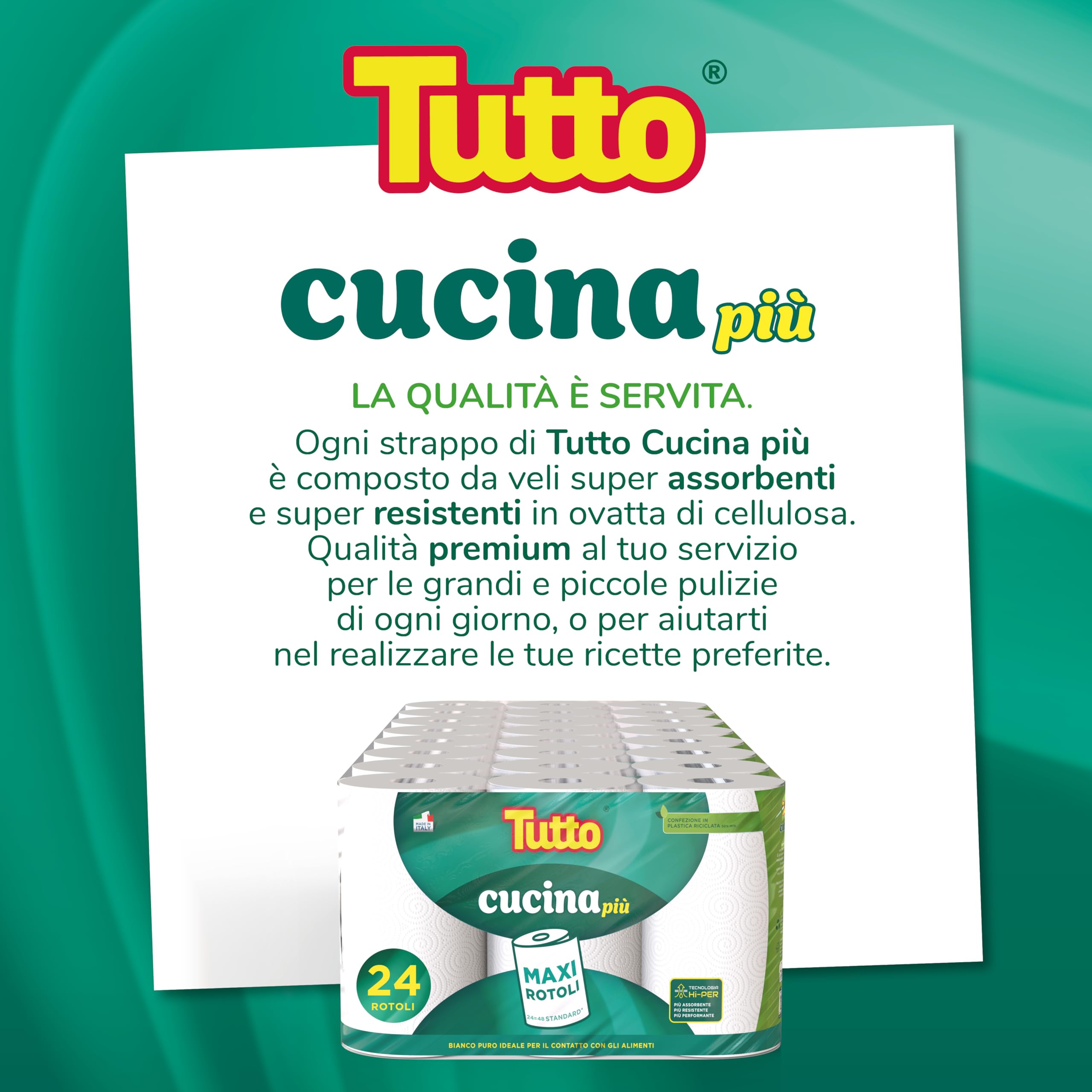 Tutto Cucina Più asciugatutto 24 rotoli 2 veli