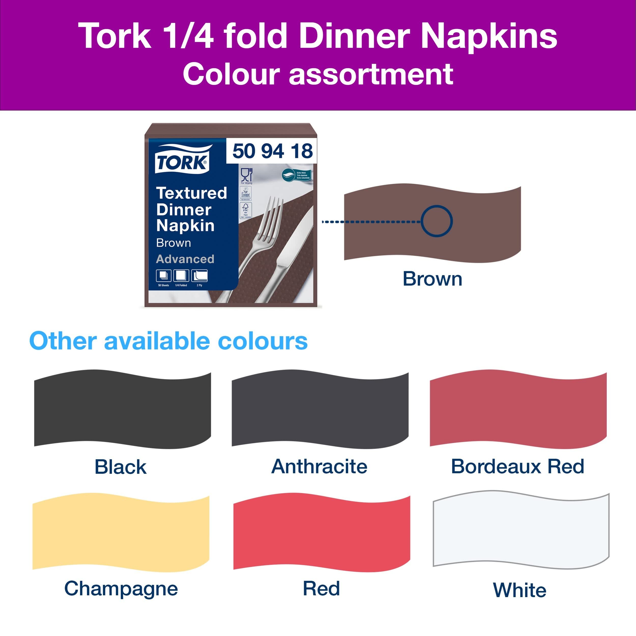 Tork Dinner 509418 tovaglioli marrone 900 pezzi 2 veli