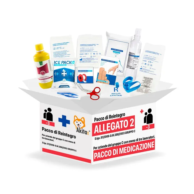 Akitaink All.2 reintegro cassetta pronto soccorso aziende fino 3 dip.
