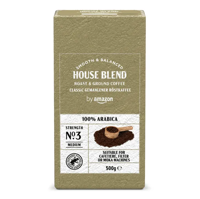 by Amazon Classico Caffè Macinato Arabica 500 g Tostatura Media
