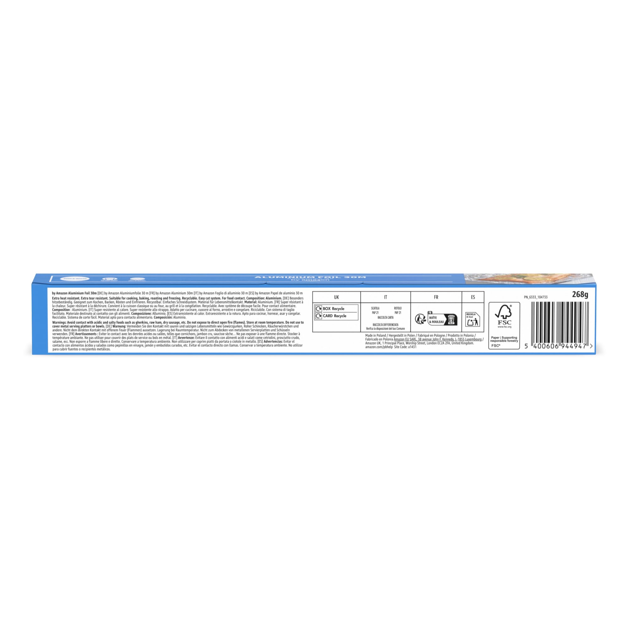 by Amazon Rotolo Alluminio foglio 30 m x 30 cm easy-cut