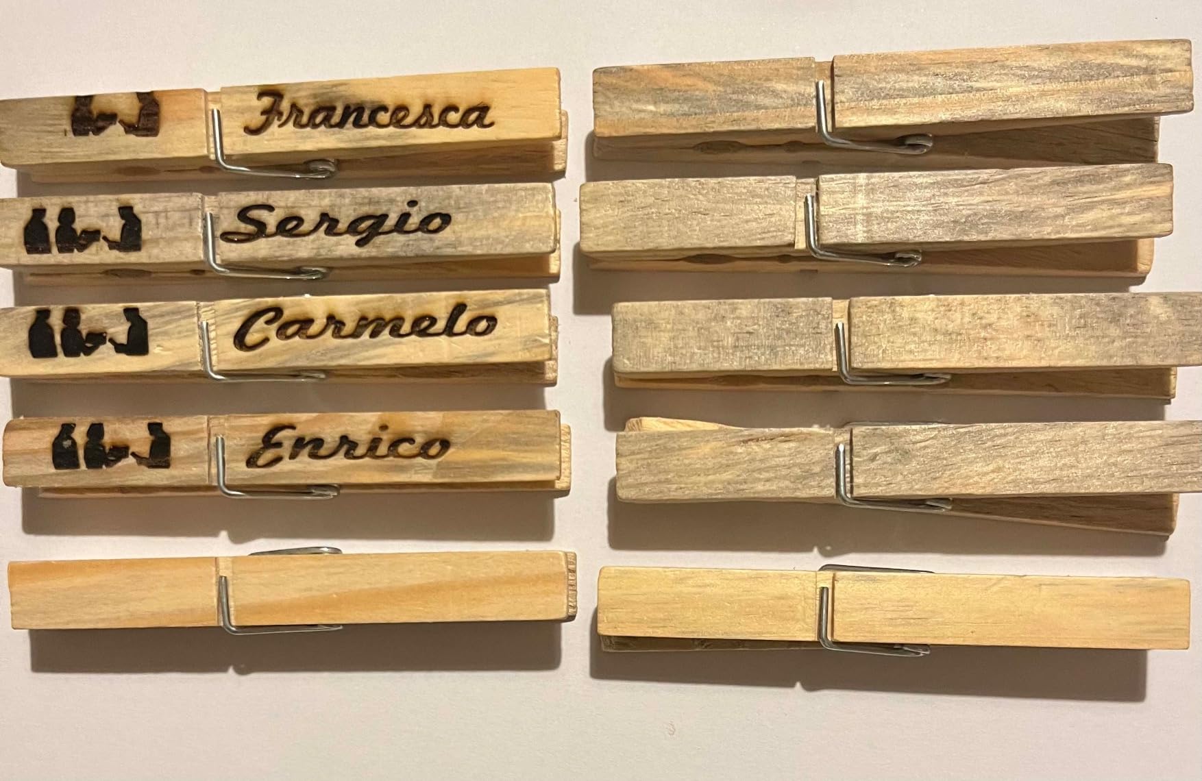 Akitaink mollette bucato legno 10 cm 100 pezzi antiruggine