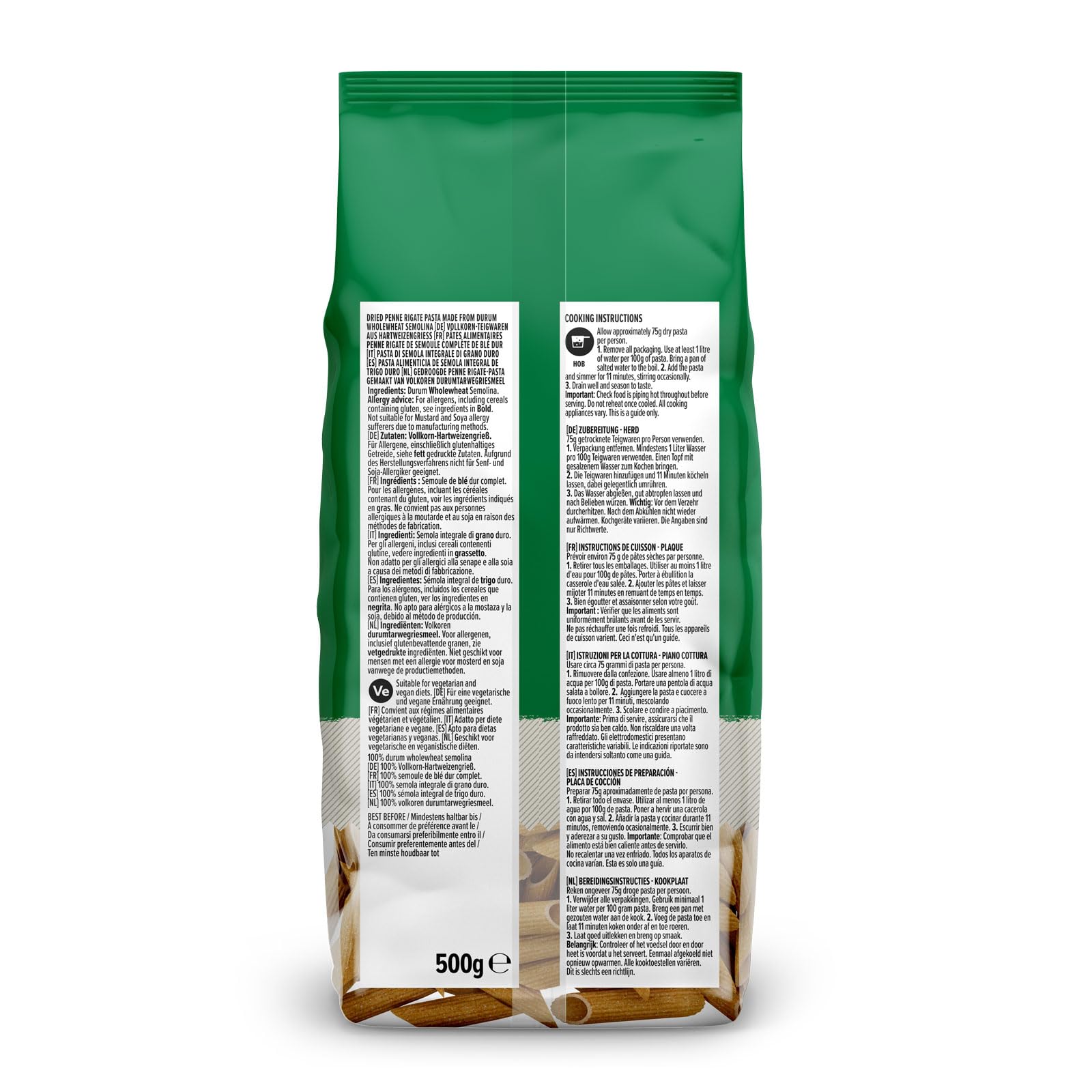by Amazon Penne Rigate Integrali pasta 500g grano duro